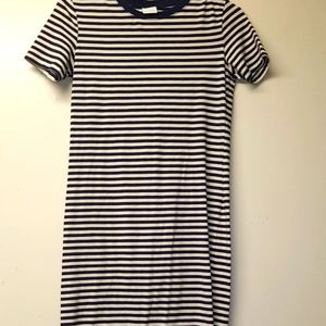 Blue and white dress